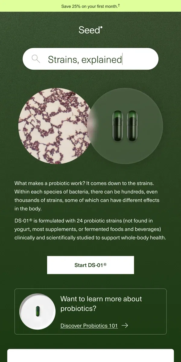 Email from Seed. What makes a probiotic work?