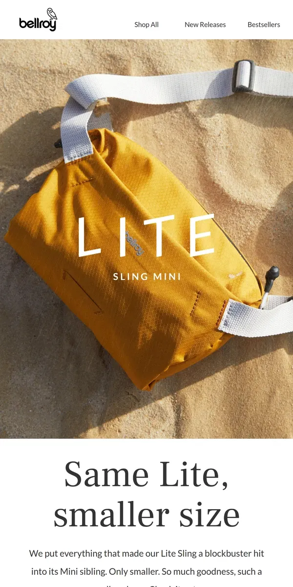 Email from Bellroy. It’s Lite. And it’s Mini.