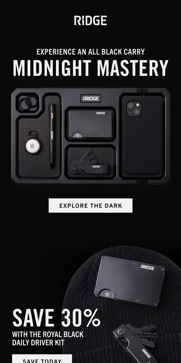 Email from The Ridge. Dark Mode is Here