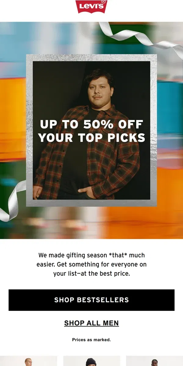 Email from Levi's. If this message found you… it’s time to shop bestsellers