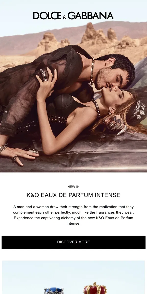 Email from Dolce & Gabbana. New in: K&Q EAUX DE PARFUM INTENSE