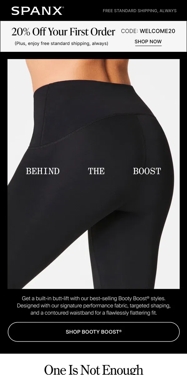 Email from SPANX. Here's To Your Best Rear View Yet