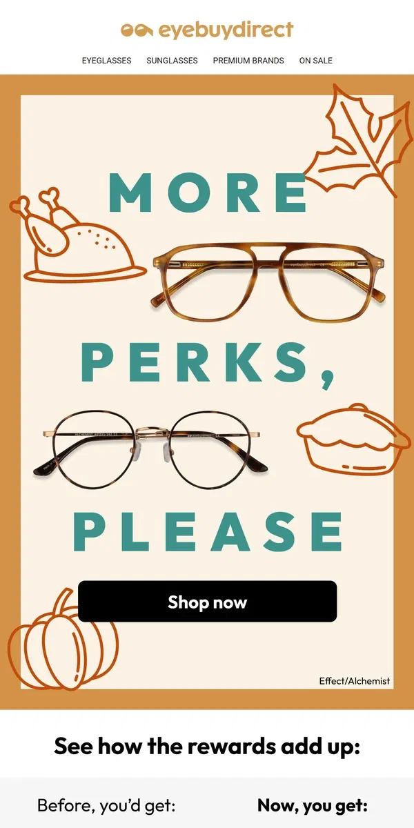 Email from Eyebuydirect. Last Chance for Your Double Credits 🍩🍩