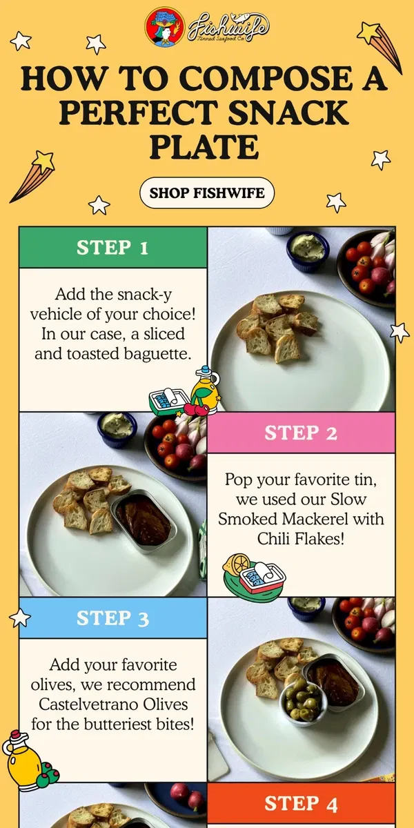 Email from Fishwife. HOW TO MAKE THE PERFECT SNACK BOARD!!