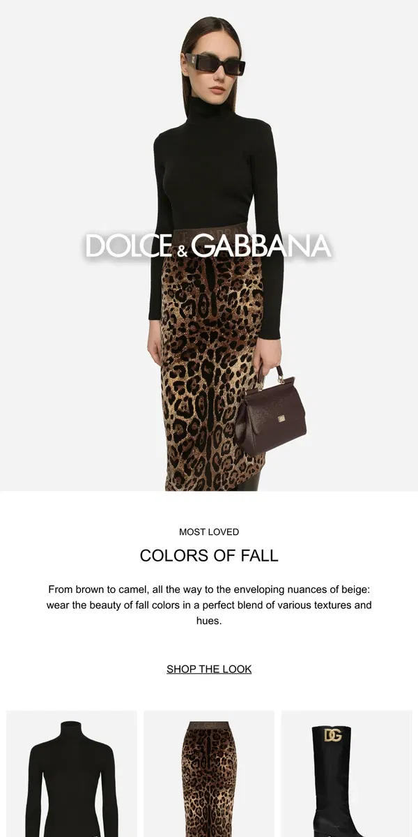 Email from Dolce & Gabbana. Shades of Fall