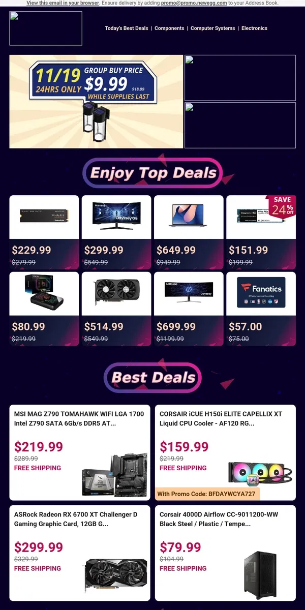 Email from Newegg. 💪 $151.99! Team Group MP34 TM8FP4004T0C101 🔥