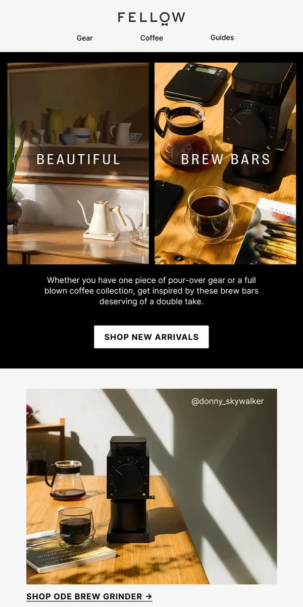 Email from Fellow. Brew bars that deserve a double take 👀