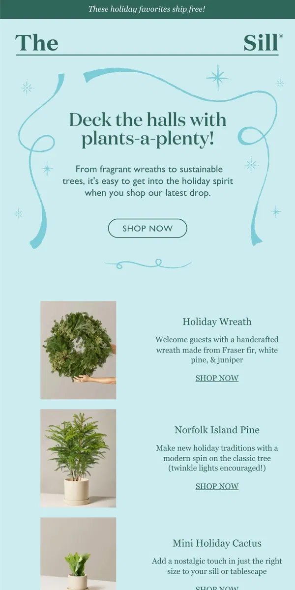 Email from The Sill. Is Your Home Holiday-Ready? 🌲✨