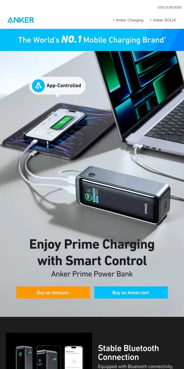 Email from Anker. 🌟Up to $50 Off | Charge Smarter with Anker Prime Power Bank