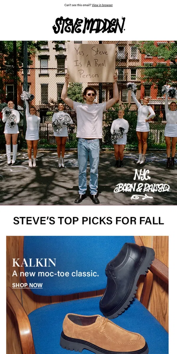 Email from Steve Madden. Yes, Steve Is A Real Person