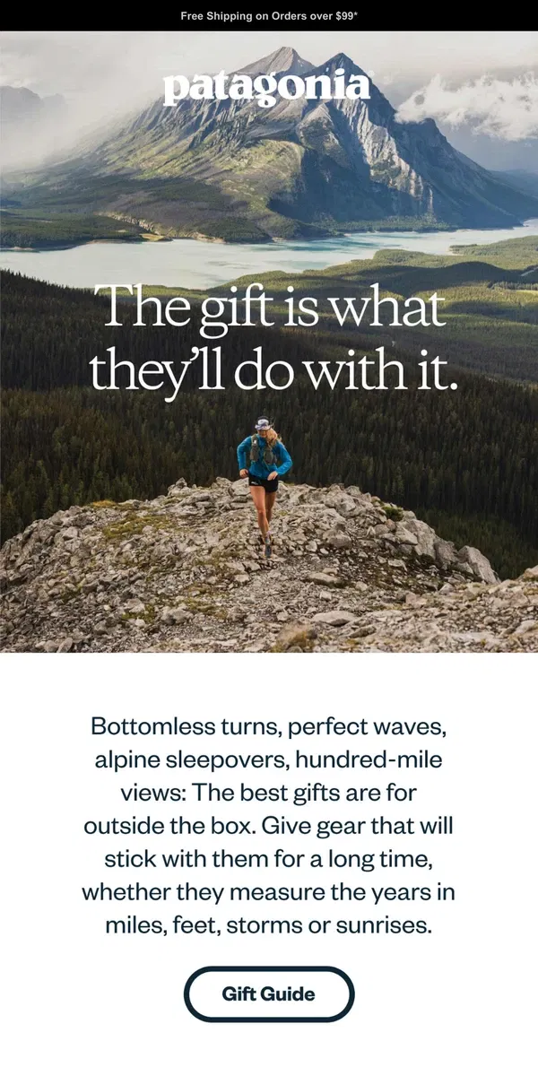 Email from Patagonia. Our 2024 Gift Guide