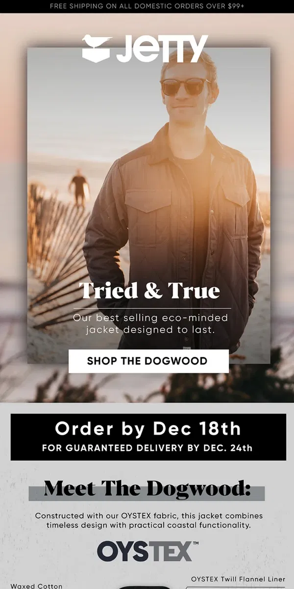 Email from Jetty. Jacket Sale | The Dogwood