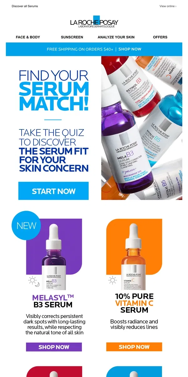 Email from La Roche-Posay. You deserve free shipping