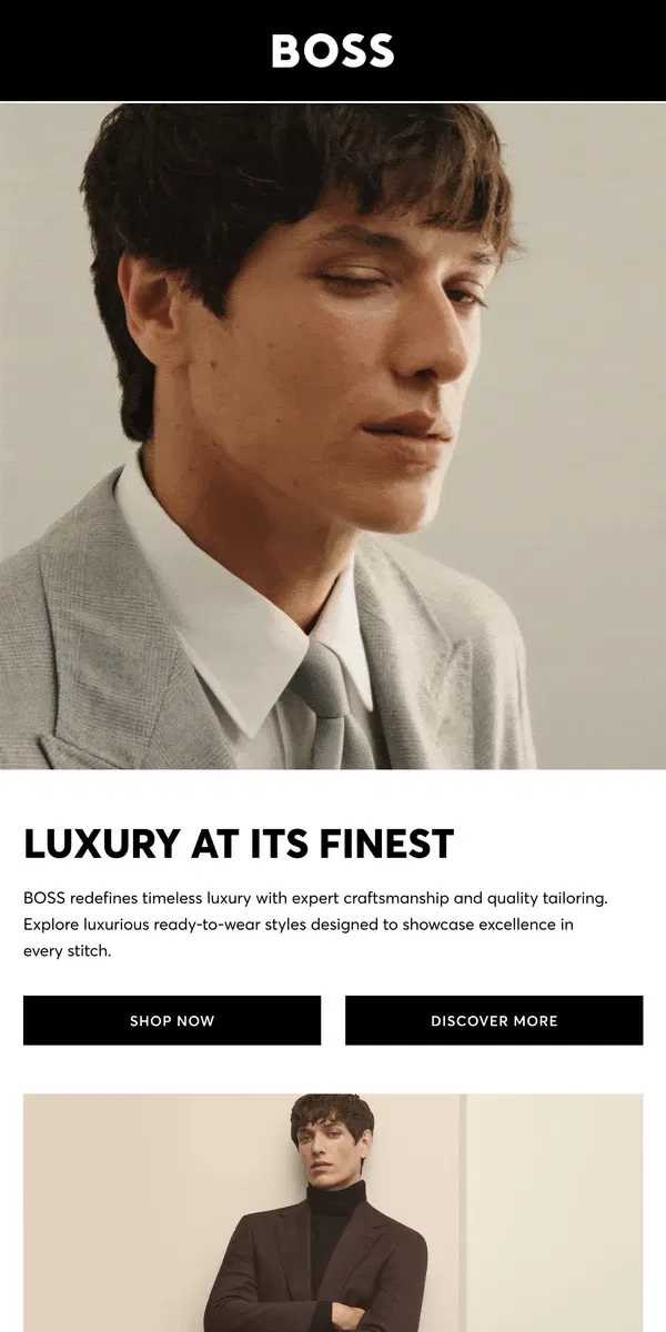 Email from HUGO BOSS. Experience Luxury in Ready-to-Wear