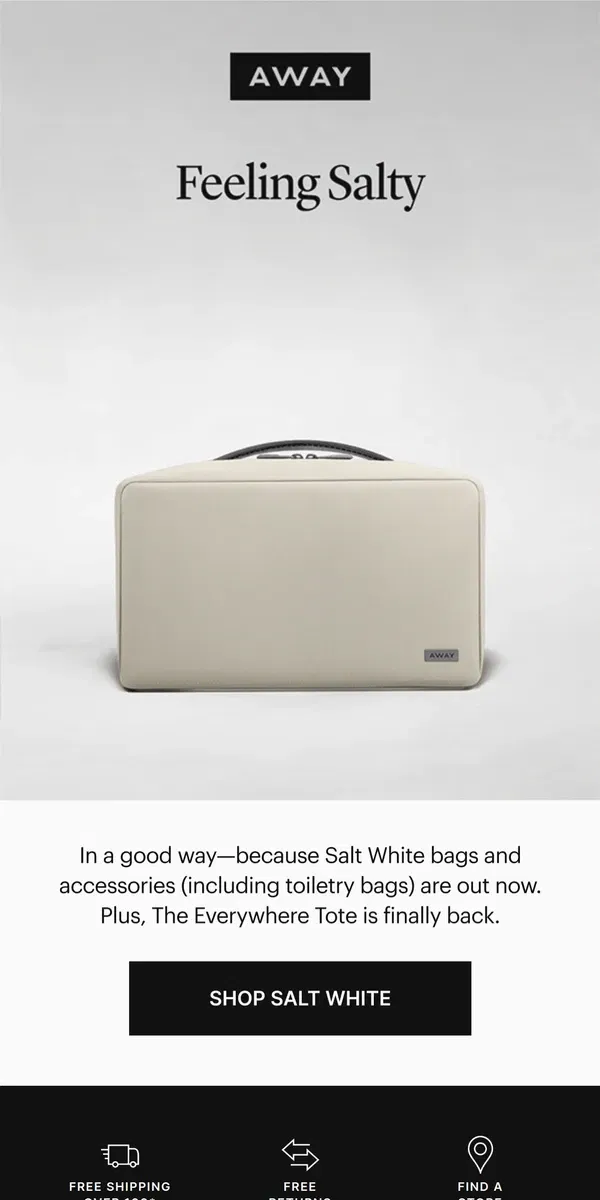 Email from Away. New in Salt White