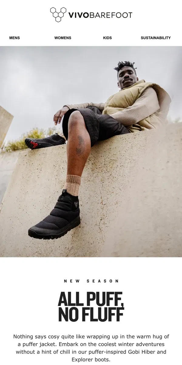 Email from Vivobarefoot. NEW ARRIVAL | Your warmest winter yet