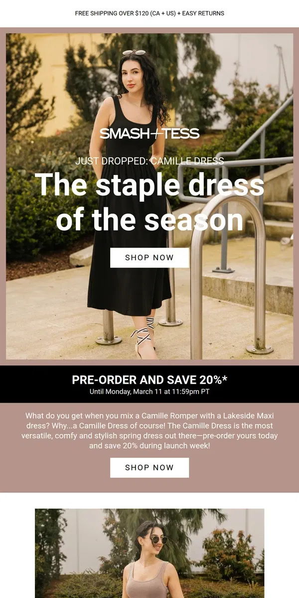 Email from Smash + Tess. 👗 The New Camille Dress is HERE!