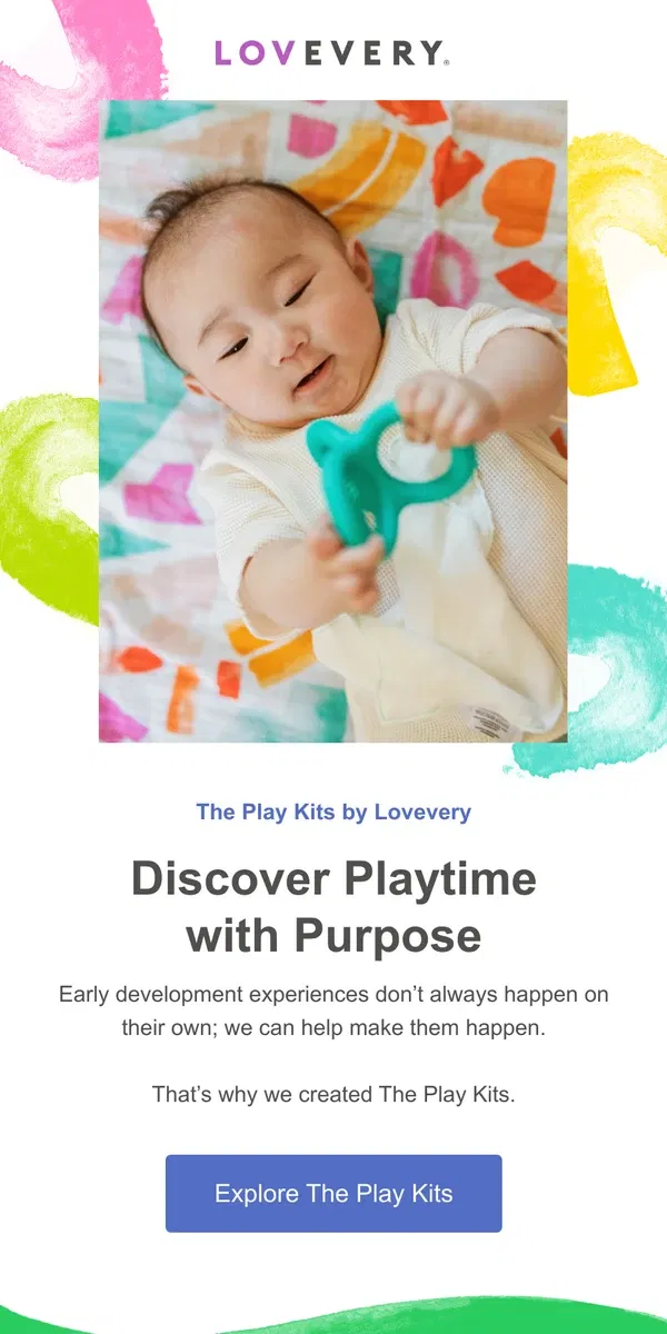 Email from Lovevery. The right toys at the right time 📆