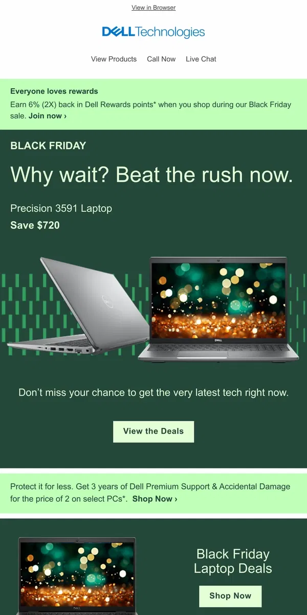 Email from Dell. Here’s your head start.