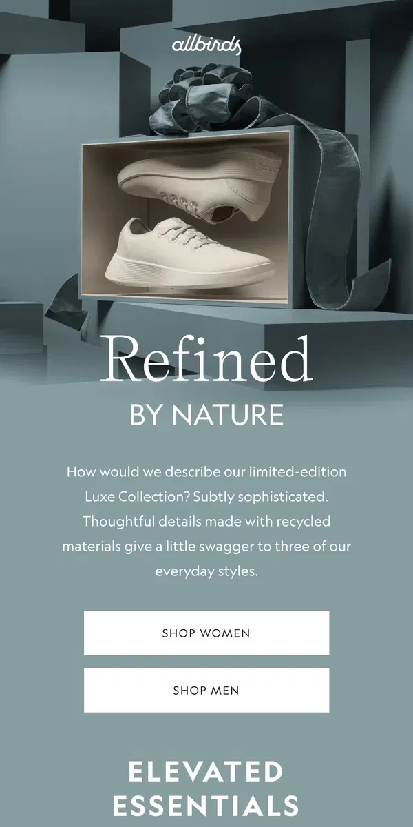 Email from Allbirds. Limited-Edition Luxe Has Landed