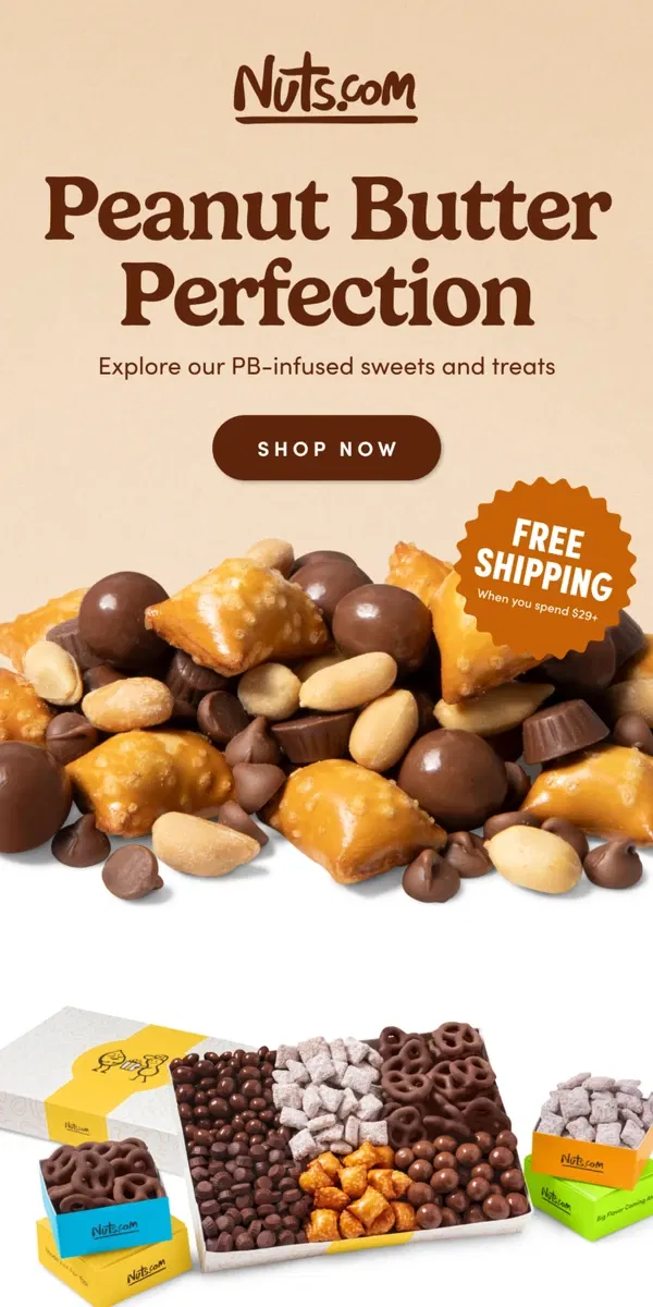 Email from Nuts.com. Your Taste Buds Called 📞 They Want Peanut Butter