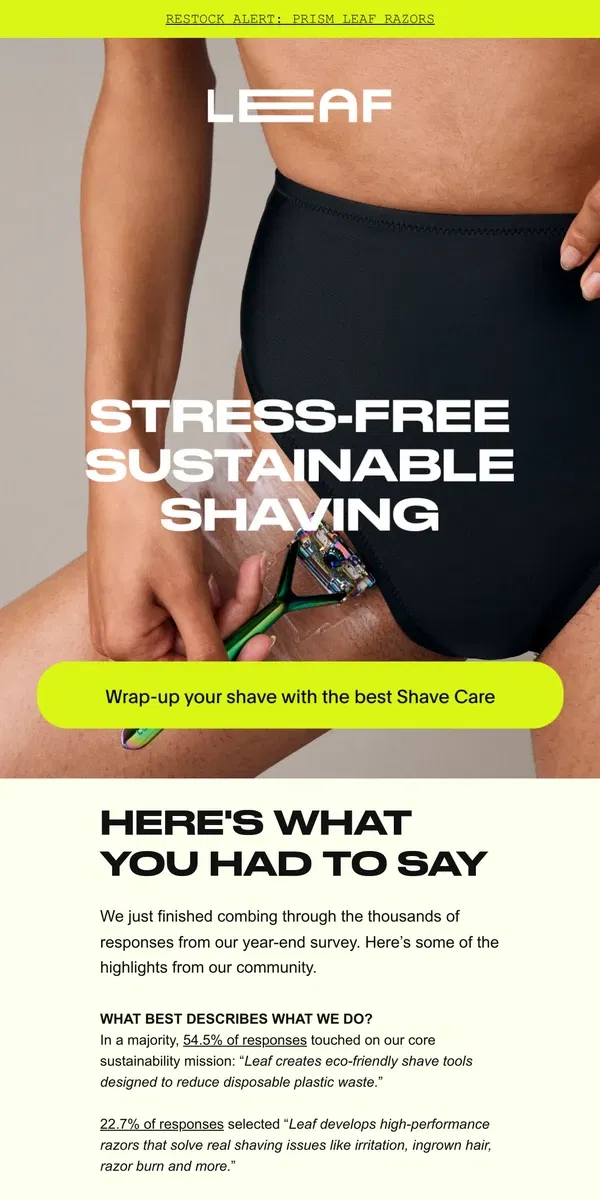 Email from Leaf Shave. 🦉 Here's what you had to say