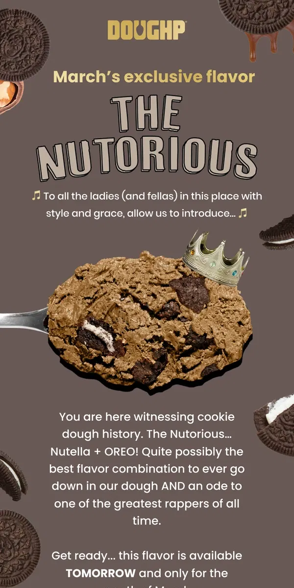 Email from Doughp. Would You Rather... Oreo x Nutella