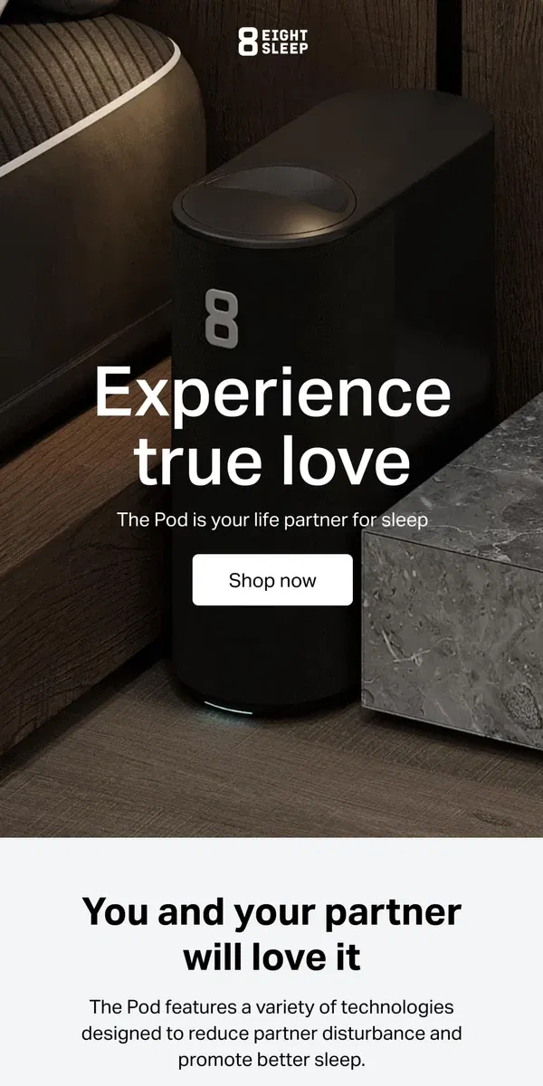 Email from Eight Sleep. You and your partner are going to love this →