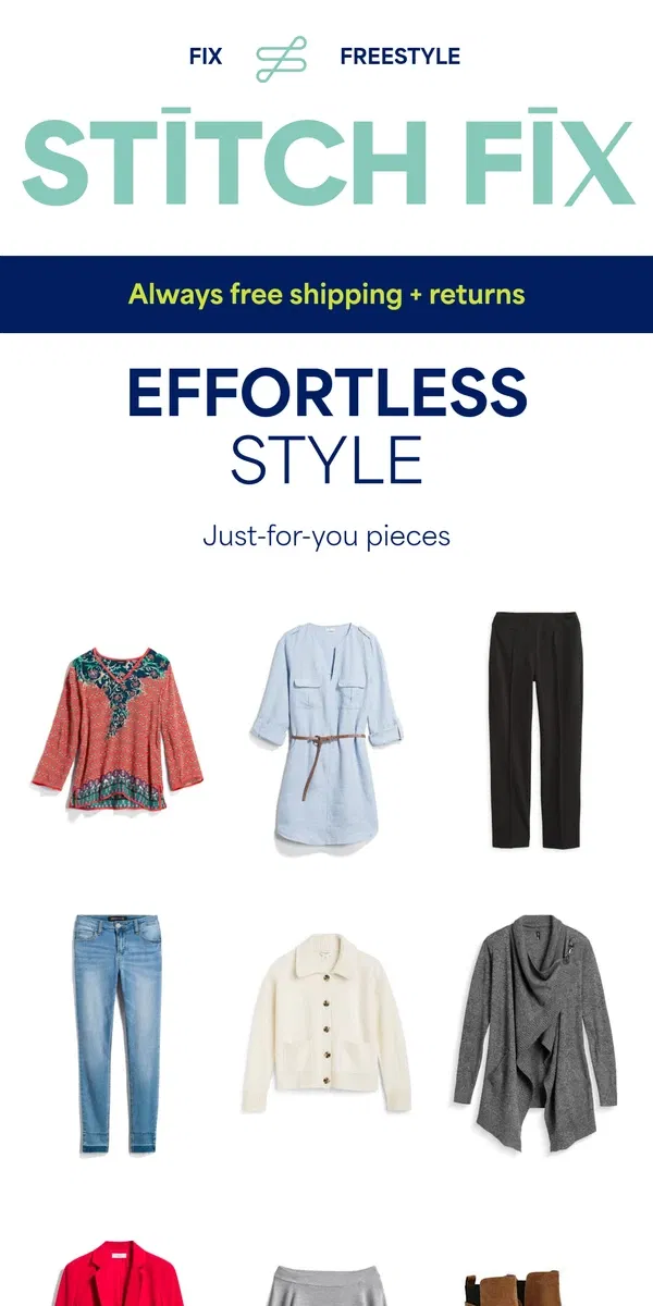 Email from Stitch Fix. Whoa—these styles are fresh