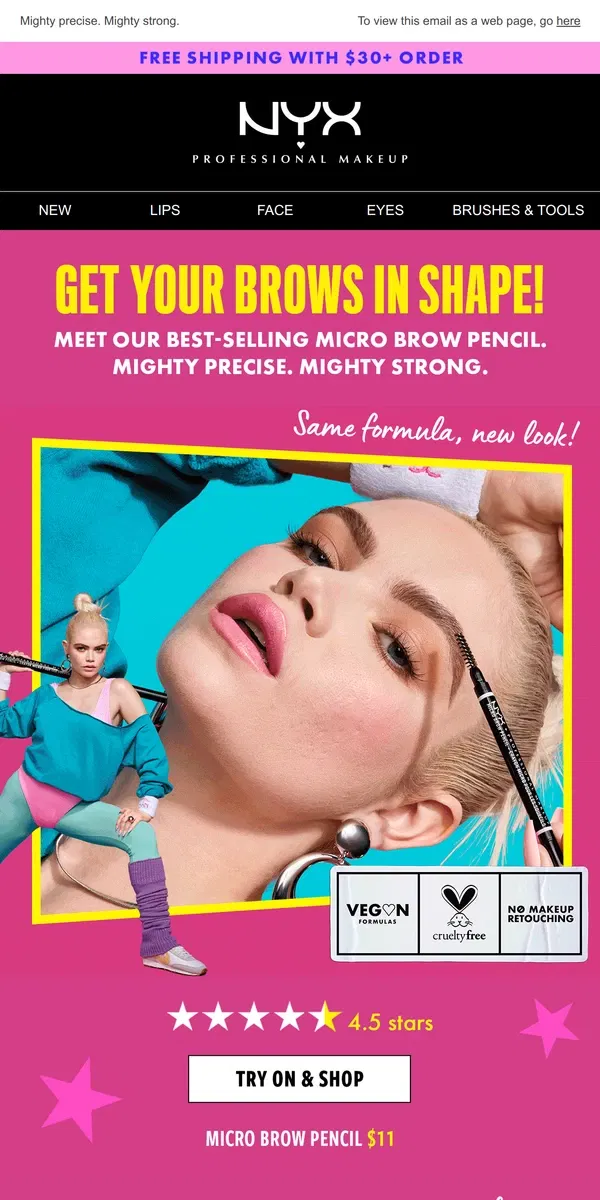 Email from NYX Professional Makeup. Meet our best-selling Micro Brow Pencil ❤️