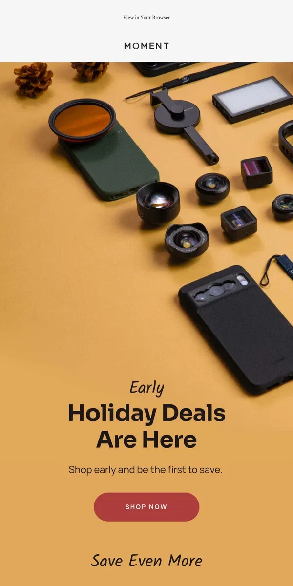 Email from Moment. Holiday Deals Start Now.