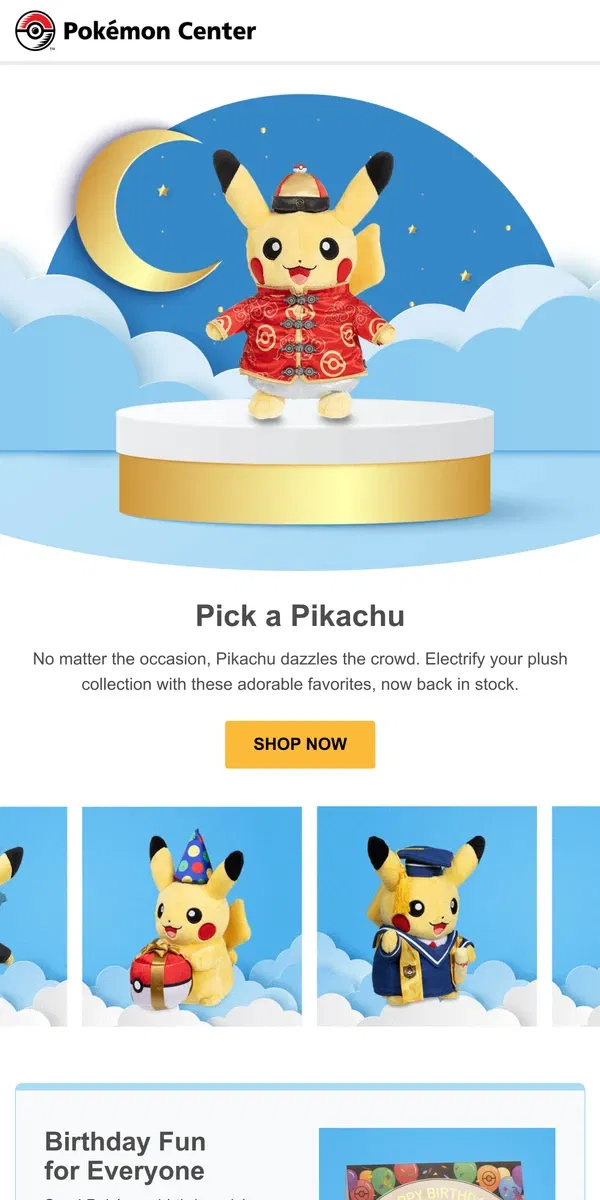 Email from Pokémon. Pikachu Is Dressed for Success 👀