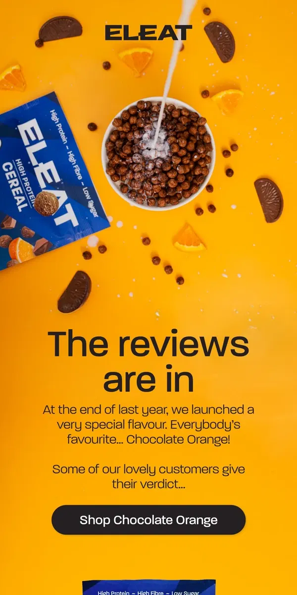 Email from ELEAT. “By far the best flavour…”