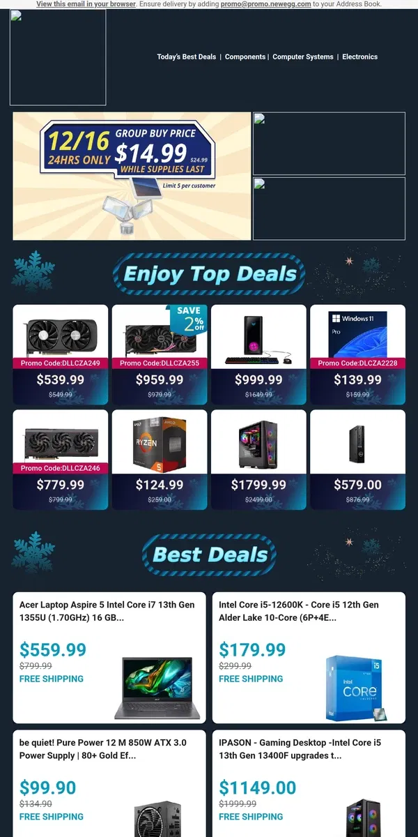 Email from Newegg. 🔥 $959.99 on ASRock RX7900XTX PG 24GO – Unbeatable Deal! 💥