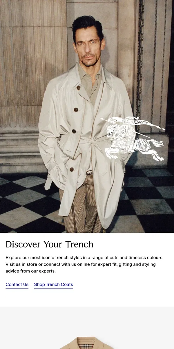 Email from Burberry. The Burberry Trench