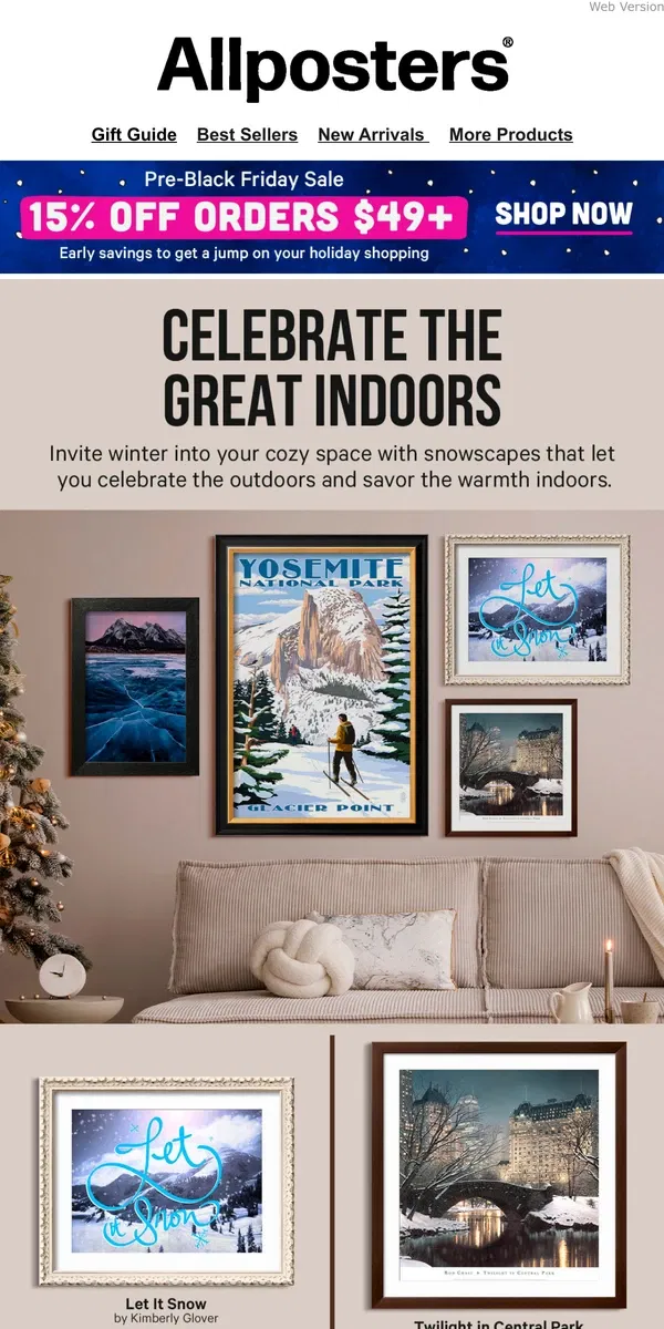 Email from AllPosters. Chill Out With Winter Landscapes