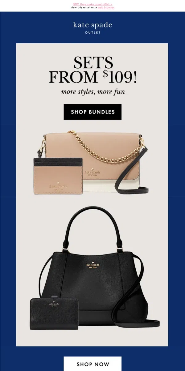 Email from Kate Spade. Your bundle deals await!