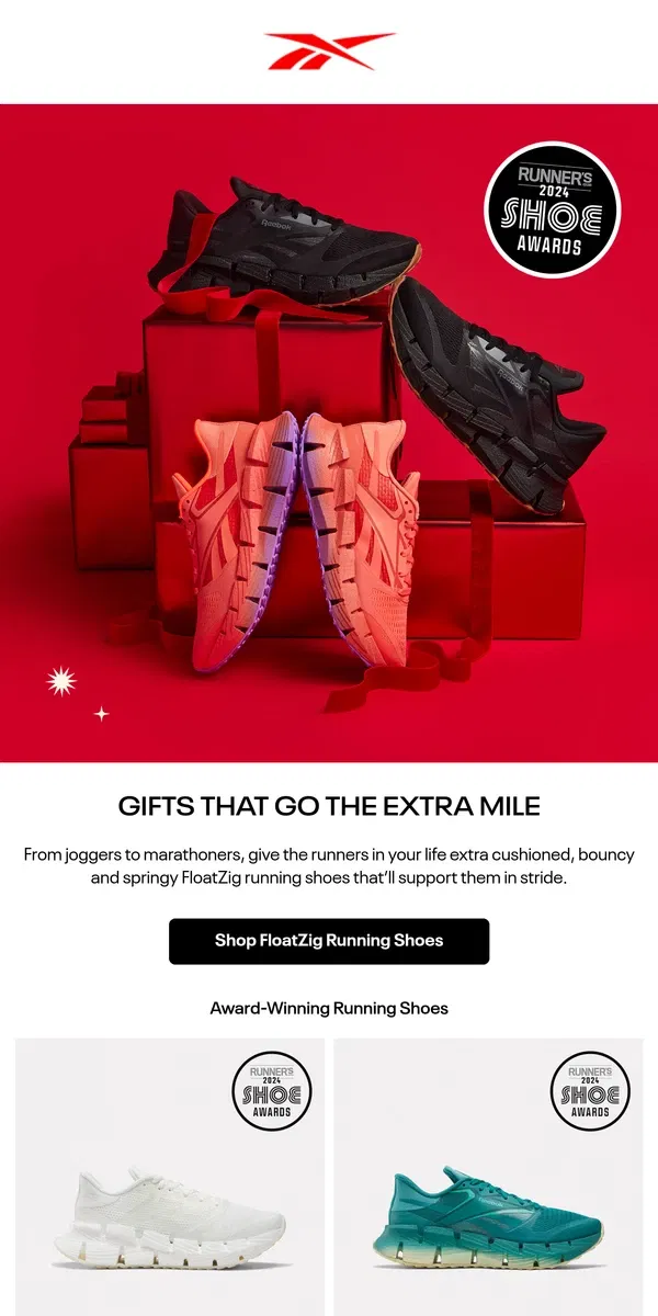 Email from Reebok. Presents for putting in the miles ⬅️