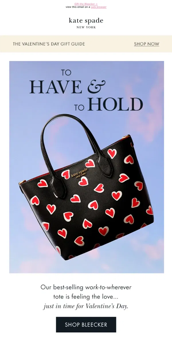 Email from Kate Spade. It must be love