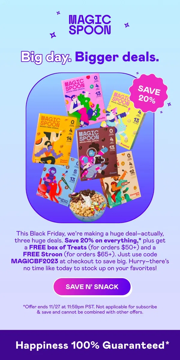 Email from Magic Spoon Cereal. Don't miss out on 20% off!