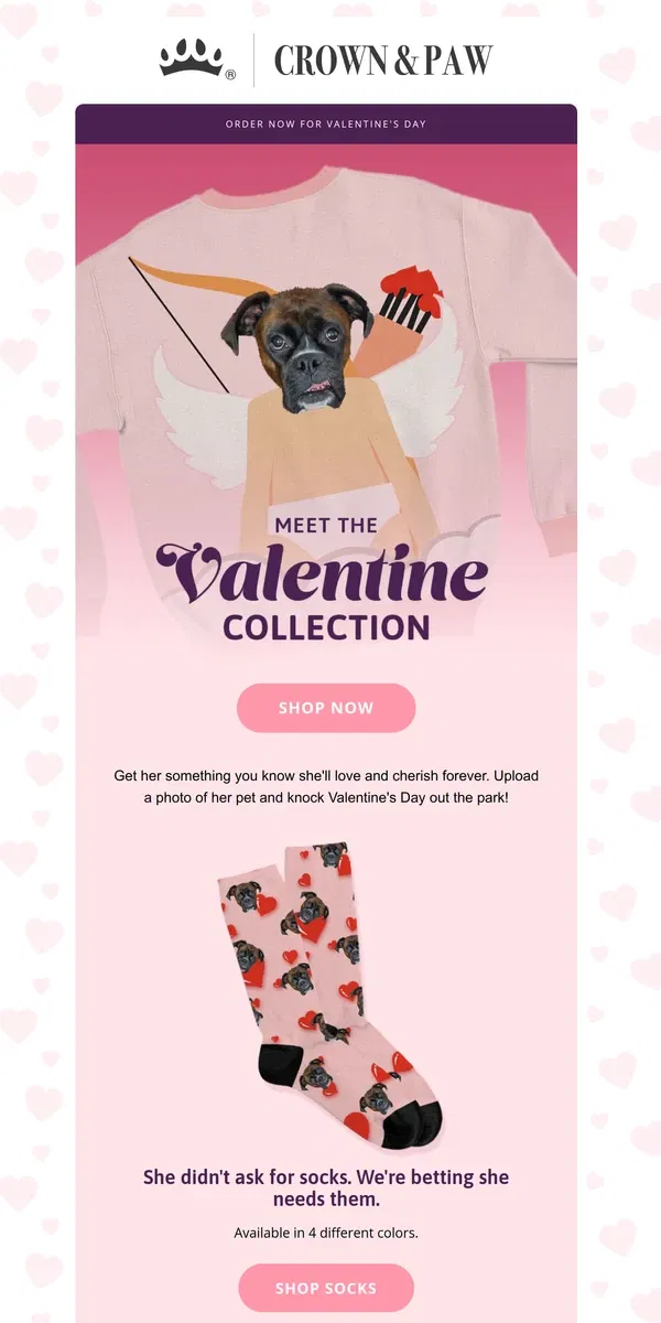 Email from Crown & Paw. Gifts You Can Guarantee She'll Love 💌