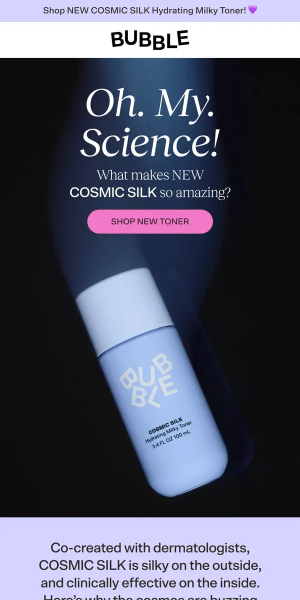 Email from Bubble Skincare. ARE YOU SERIOUS???