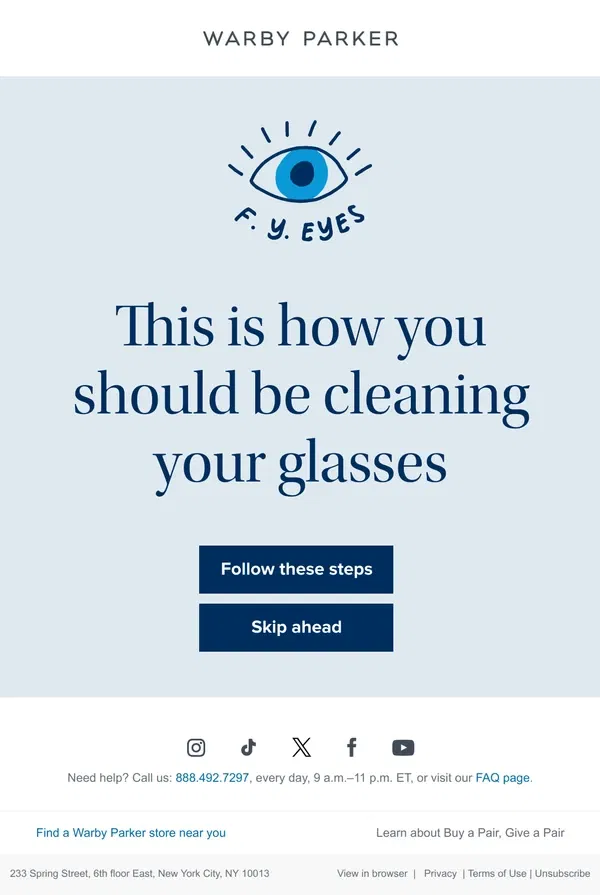 Email from Warby Parker. It’s easier than you think