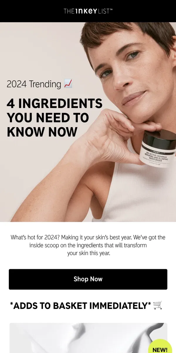 Email from The INKEY List. These ingredients will be huge in 2024