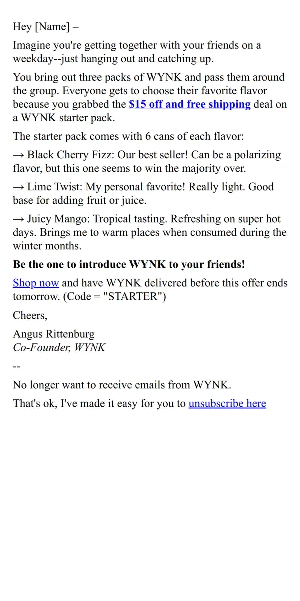 Email from  WYNK. Be the one to tell your friends about this