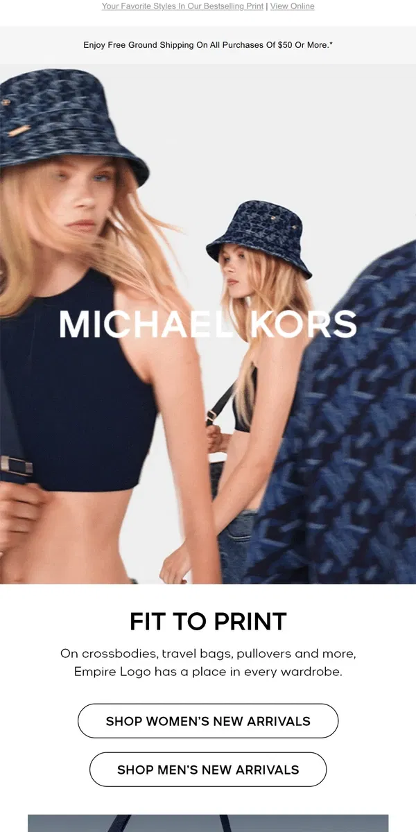 Email from Michael Kors. An Empire Logo For Everyone