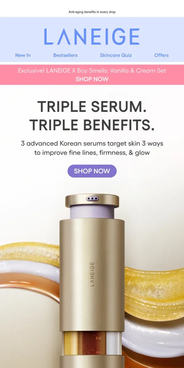 Email from LANEIGE. New Launch! Perfect Renew 3X Serum