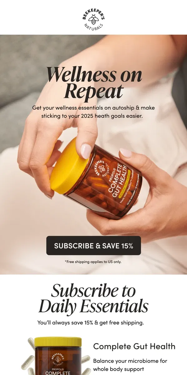 Email from Beekeeper's Naturals. Daily Favorites You’ll Want on Repeat