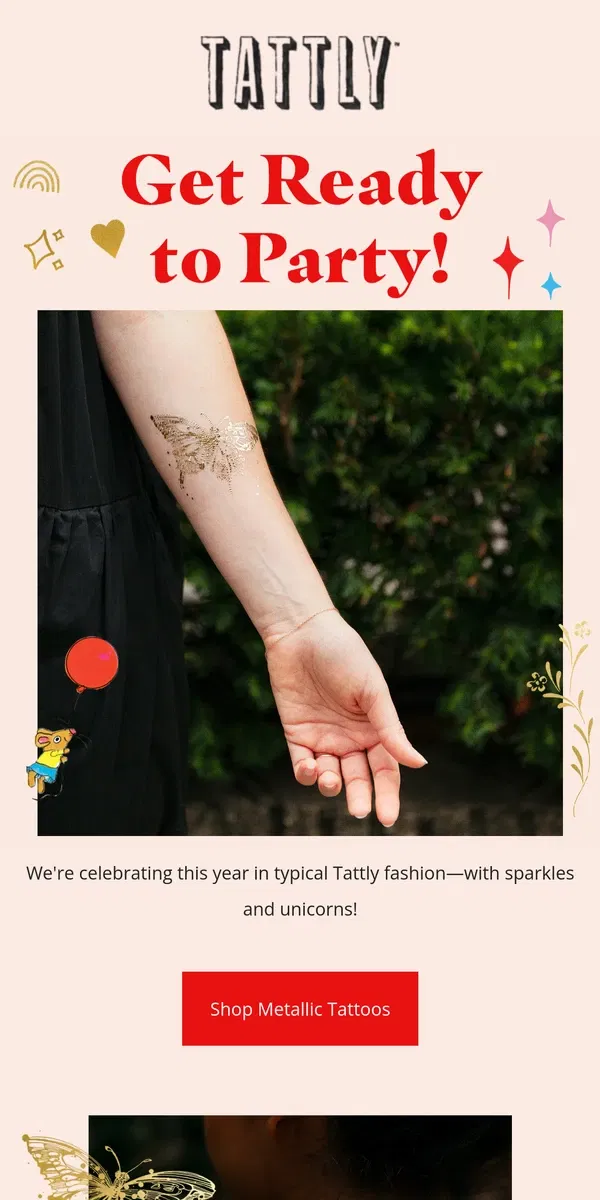 Email from Tattly. Party Tattly ✨