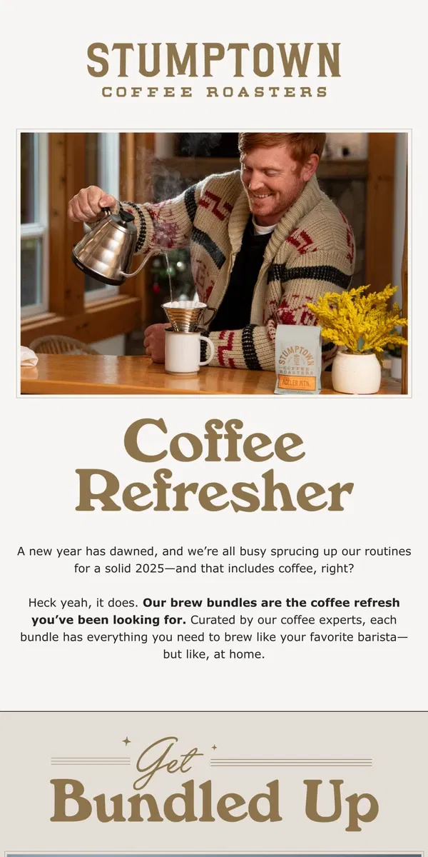 Email from Stumptown Coffee Roasters. It’s 2025—shake up that coffee routine